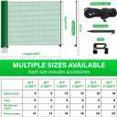 Temporary Fence with Posts, 4‘x50‘ Animal Barrier Dog Portable Fencing with Fiberglass Stake Windbreak Rope, Safety Snow Plastic Netting Roll for Garden Backyard Outdoor Protect