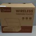 Vinyl Record Player with 2 Stereo Speakers Belt-Driven Vintage Turntables 3 Speed 3 Size Wireless Bluetooth Playback AUX-in RCA Out Headphone LP Vinyl Players Auto Stop Frosted Blue