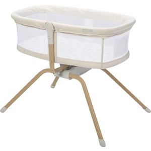 PRIMO Little Cloud Gliding Bassinet: Portable Folding Baby Bed with Removable Canopy, Travel Bag, and Mattress - Ideal Baby Bassinet, Lounger for Newborns, Bedside Sleeper, Perfect Travel Crib, Oatmeal 