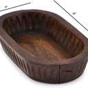 Samhita Mango Wood Decorative Bowls for Home Dcor, Decorative Long Wooden Bowl for Table Centerpiece (10" x 6" x 2")