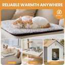 Self Warming Cat Bed Self Heating Cat Dog Mat 24 x 18 inch Extra Warm Thermal Pet Pad for Indoor Outdoor Pets with Removable Cover Non-Slip Bottom Washable Non Electric (A-Light Gray)