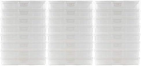 novelinks Photo Case 4" x 6" Photo Storage Boxes - Photo Organizer Cases Photo Keeper Picture Storage Containers Box for Photos - 24 PACK (Clear)