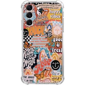 Aesthetic Collage Case for Samsung Galaxy A54,Positive Quotes Pattern,Trendy Soft TPU Bumper Case Compatible with Galaxy A54