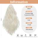 SARLA Claw Clip in Ponytail Extension 13 Inch Fluffy Short Synthetic Curly Wavy Pony Tail Hairpiece for Women Platinum Blonde