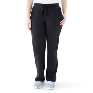 ave. Women's Varick Six Pocket Midrise Straight Leg Scrub Pant in Black, XL Petite (X-Large)