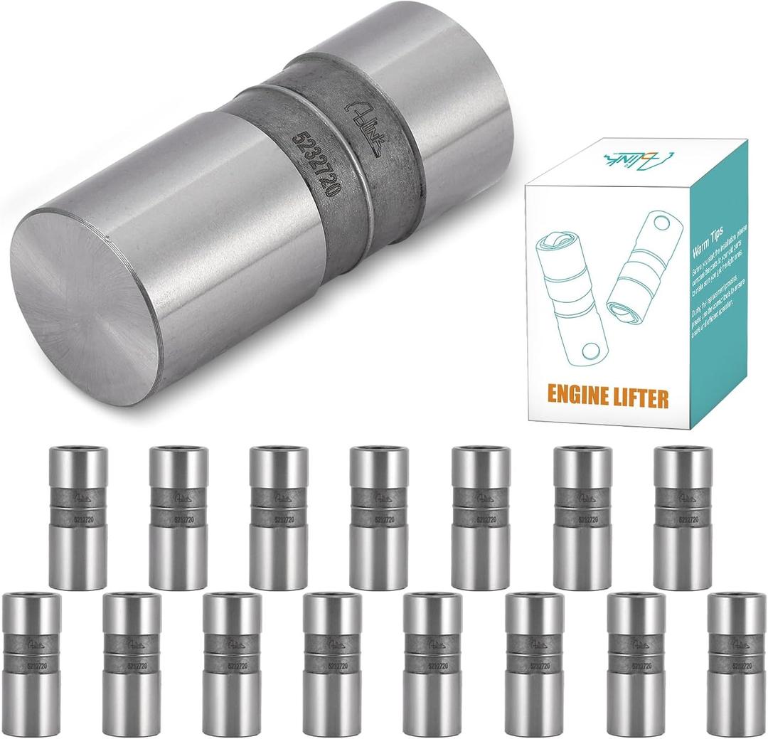 AULINK (OEM Parts) 16 PCS 25343052 Hydraulic Flat Tappet Lifters Compatible with 1955-1995 Chevrolet/Chevy Small Block SBC BBC 283 302 305 307 327 350 396 400 402 409 427 454 4.6L 5.0L 5.4L 5.7L 6.6L