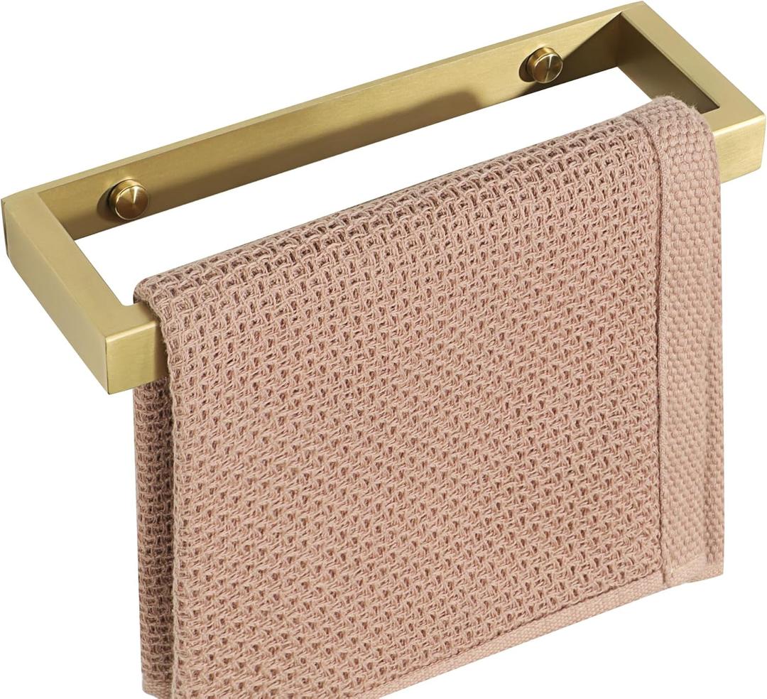 Alise Hand Towel Holder Towel Bar for Bathroom Wall Mounted,Gold Towel Rack for Bathroom Lavatory,8 Inch SUS304 Stainless Steel Towel Rail Towel Hanger for Walls