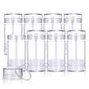 Cositina 8 PCS 75ml/2.5oz Plastic Deodorant Containers Empty Refillable Deodorant Stick Bottles Round Clear Twist Up Bottom Filling Lip Balm Tubes for DIY Crayon Chapstick