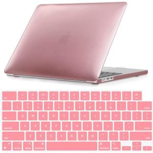 Se7enline Compatible with M4 MacBook Air Case 13 inch 2022-2025 M2/M3/M4 Chip for 13.6 inch Model A2681/A3113/A3240 Matte Finish Laptop Hard Shell Case with Keyboard Cover Skin,Rose Gold