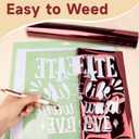 GIRAFVINYL Maroon Holographic Vinyl Heat Transfer - 12" X 8ft Burgundy HTV Maroon Soft Metallic Iron on Vinyl for T-Shirt, DIY Fabrics Appearance