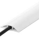 10FT Floor Cord Cover, LZEOY White Cord Hider Floor, Cable Floor Cover Power Cord Cover, Durable Cord Covers for Wires on Floor, Floor Cord Protector Hide Cords on Floor Cord Cavity: 0.47" W x 0.24" H