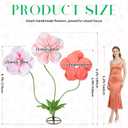 6 Pcs 6.1ft Giant Artificial Flowers for Decoration Large Paper Standing Huge Handcrafted Fake Jumbo Flowers Decoration for Garden Birthday Party Wedding Props (Bright Color)