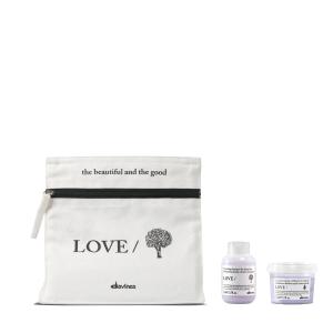 Davines LOVE/Smoothing Shampoo, Gentle Anti-Frizz Cleanser for Frizzy, Coarse or Unruly Hair - Promotes Straightening & Shine - Apple Pulp Formula for Soft, Tamed & Sleek Strands