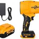 ELECMAPS Electric Portable Handheld Hair Dryer: Blows Away Fallen Leaves, Removes Dust, Vacuums, and Blows Away Snow. Suitable for Patios, Lawns, Car Cleaning (Tool+Battery*1)