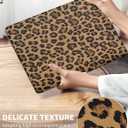 Seorsok Compatible with MacBook Pro 13 inch Case M2 2023,2022,2021-2016 A2338 M1 A2251 A2289 A2159 A1989 A1708 A1706,Elegant Leopard Grain Leather Plastic Hard Shell Case&Keyboard Cover,Brown