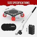 Heavy Duty Furniture Movers with 8 Wheels Double-Wheel Design Carbon Steel Panel Furniture Dolly Set with Lifter, 360 Rotating Casters for Easy Moving, Max Load 3306 LBS