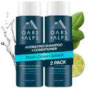 Oars + Alps Men's Sulfate Free Hair Shampoo and Conditioner Set for Men & Women, Infused with Kelp & Algae Extracts, Nourishing & Moisturizing, Paraben Free, Fresh Ocean Splash Scent, 2pk, 13.5oz