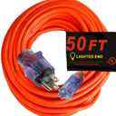 Century 50 ft 10 gauge extension cord - Extension Cord With Lighted Ends (50 Orange)