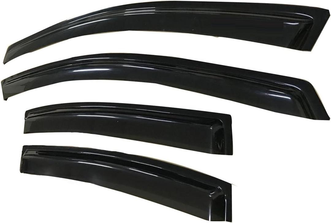 Gldifa Smoke Window Visors Compatible with 2007-2012 Nissan Sentra Wind Deflectors Sun/Rain Guards 94165