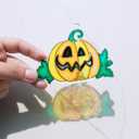 Winlyn 27 Sets Halloween Pumpkin Suncatchers Ornaments Decorations DIY Window Paint Art Suncatchers Craft Kits Jack-O'-Lantern Sun Catchers for Kids Classroom Activities Fall Halloween Art Project