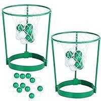 3 Pack Head Hoop Basketball Party Game for Kids and Adults Carnival Games Adjustable Basket Net Headband with 40 Balls for Birthday Party Basket Head Game Family Indoor Outdoor Fun Activities , Green 