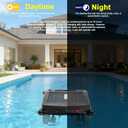 Solar Powered Robotic Pool Skimmer, Automatic Pool Surface Cleaner Robot with 24/7 Continuous Cleaning, App Control, Dual Charging, Ideal for Above Ground & In-Ground Pools (Black)