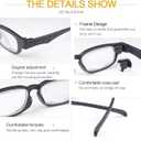 Flex Focal Adjustable Focus Reading Glasses 0D to 350D Diopters Readers Glasses Anti Blue Light Multi Point Permeabl