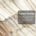 5 x OTOSTAR Khaki Table Runner 13x72 Inches Boho Rustic Table Runner with Tassels Farmhouse Kitchen Dining Macrame Table Decoration for Christmas Home Wedding Party Birthday Holiday Decor (Khaki)