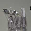 4-Piece Adaptive Utensils Set with Rocker Knife & Shovel Spoon - 42 Angled Parkinson's Utensils, 2.5 oz Weighted Silverware for Hand Tremors and Arthritis, Adaptive Eating Utensils (Grey Right-handed)