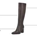 Nine West Women's Zazz Boot, Dark Brown Leather 201, 7