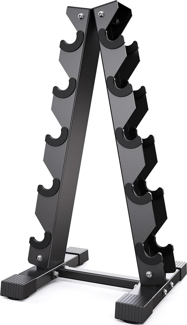 Dumbbell Rack Stand Only, Weight Rack for Dumbbells Compact A-Frame Home Gym Space Saver (480/800 LBS Weight Capacity, 2025 New Version)
