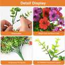 Hommyea Artificial Hanging Flowers for Outdoors, 2 Pcs Fake Hanging Plant Spring Summer Decor, UV Resistant No Fade Faux Silk Daisy Flower for Planter Front Door Porch Patio Yard Garden(Red Purple)