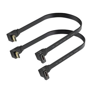GINTOOYUN HDMI Extension Cable 4K 60Hz HDMI Extender Cord High Speed 90-Degree Angle HDMI Male to Female Extension Wire (M/F)