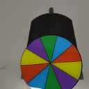 Upgraded 8 Inch Prize Wheel Spinner with Stand, 10 Slots Color Spinning Wheel for Prizes with Dry Erase Marker and Eraser, Spin The Roulette Game of Fortune - Trade, Carnival and Chore Raffle