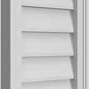 14"W x 24"H Rectangle Surface Mount PVC Gable Vent: Non-Functional, w/ 1-1/2" x 2" Brickmould Frame