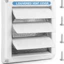 4" Dryer Vent Cover for Exterior Wall Vent Hood Outlet with Screen Includes 4 Screws 4" Dryer Vent Cover (White) by Cenipar