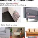 Cat Scratch Sofa Protector,27.6" L*19.6" W Cat Scratch Furniture Protector Pad Couch Arm Sheild with Natural Sisal for Protecting Couch Sofa Chair FurnitureBeige/Left Handed