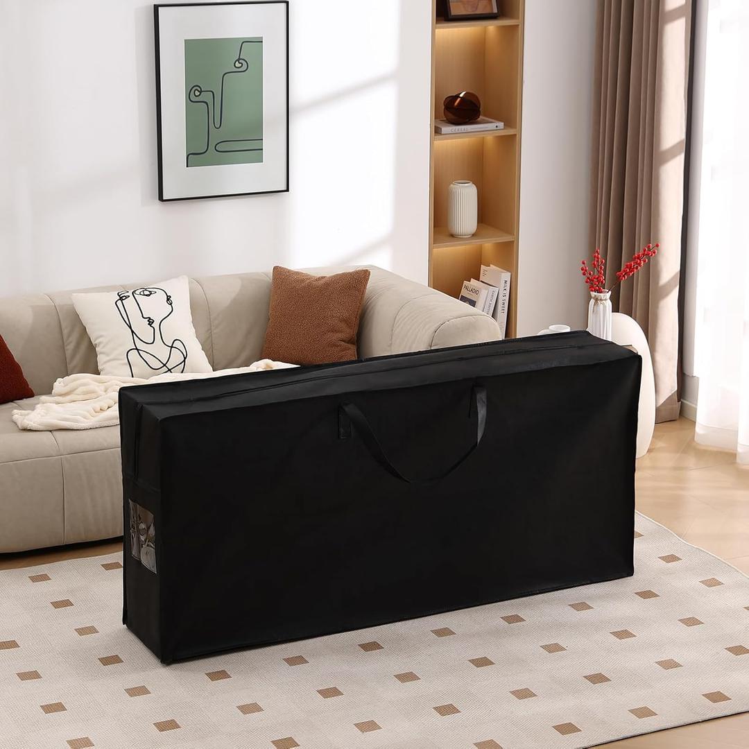 Folding Mattress Storage Bag, Carry Case for Trifold Memory Foam Mattress, Convenient Moving and Travel Storage (Fits4Queen Mattress, Black)