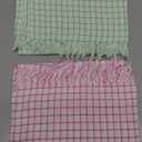 AVKA Studio Check Bath Towels - Indian Cotton Towel - Fast Drying Quick Absorbent - Set of 2 30x60 Inches