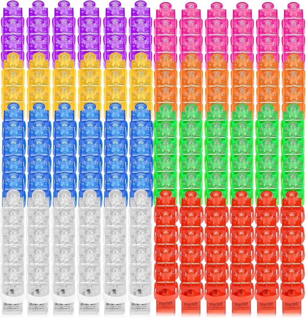 Finger Lights, 200Pcs In 8 Colors Led Finger Light for Kids Halloween Party Favors for Trick or Treats Goodie Bag Fillers, Light Up Finger Flashlights for Back to School Classroom Prizes Christmas