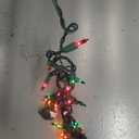 PREXTEX 50 Ct. Multi-Color Christmas Tree Lights with Green Wire - 10 Ft String Lights for Indoor and Outdoor Use - Multicolor Incandescent Christmas Tree Decoration with End-to-End Connectors