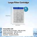 16 Pack Large Filter Cartridges for Tetra Whisper Bio-Bag Filters, Aquarium Replacement Filter Cartridges for Whisper 20i/40i, IQ20/30/45/60, PF20/30/40/60 and Repto Filter