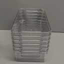 12 Pack Middle Organizers and Storage, Pantry Organization and Storage Bins, Cabinet Organizer, Clear Plastic Storage Containers with HandleAcrylic Storage Bins for Cabinet, Fridge