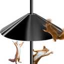 Large 19 Inch Squirrel Baffle for Bird Feeder Pole, Heavy-Duty 30% Thicker Chew-Proof Design, Black Pole Mount Raccoon Guard, Easy Install Weatherproof Protector for Outdoor Bird Feeders