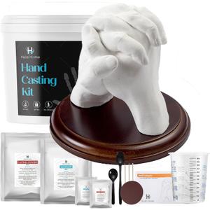 Hula Home Hand Casting Kit for Couples or Family with Mounting Plaque | Anniversary DIY Gifts Her & Him, Keepsake Sculpture Wedding Kids, Hula Home Hand Casting Kit for Couples or Family with Mounting Plaque | Anniversary DIY Gifts Her & Him, Keepsake Sculpture Wedding Kids,