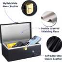 Samfolk Faraday Box with Faraday Bags for Car Keys, Car Key Signal Blocking Box, Keyless Entry Car Key Safe Protector Anti-Theft Shielding Cage