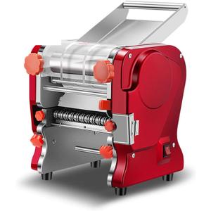 Pasta Maker Machine,Electric Noodle Maker&Dumpling Machine for Commercial&Home Use,Stainless Steel Dual-Cutter No Disassembled-3/9mm Width Noodle/Thickness Dough-Auto Noodle Sheeter