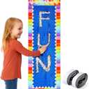 47 x 22 Inches Sensory Wall Sequin Flip Fabric for Kids Large Sensory Graffiti Reversible Sequin Fabric for Toddler Daycare Stocking Stuffer Classroom Wall Room Board Decor