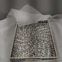 CLAYNIX Serving Tray 15.7" X11.8", Lacquer Mother of Pearl Inlay Mosaic Tray, Rectangle Wooden Marble Tray with Handles Trays for Tea, Breakfast in Bed, Table (Black Leaf)