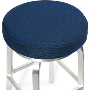 Shinnwa Bar Stool Cushions, Memory Foam Round Bar Stool Covers Cushion with Non-Slip Backing and Elastic Band, 12", Navy